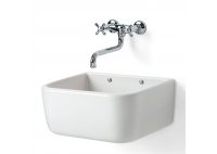 Stoneware sink for washstand faucet small